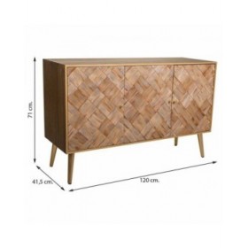Credenza Alexandra House Living Marrone Legno di paulownia 41 x 71 x 120 cm