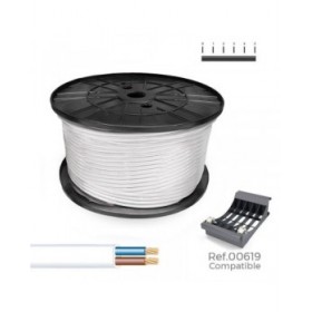 Cavo Elettrico Tubo Sediles Bianco 2 x 0,75 mm 400 m h05vvh2-f Bobina