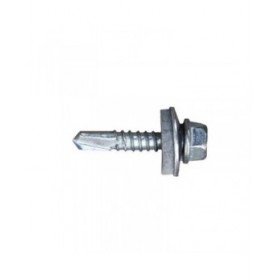 Scatola a viti CELO 7301 Zincato Ø 5,5 x 32 mm Con Rondella Esagonale Punta da trapano (500 Unità)