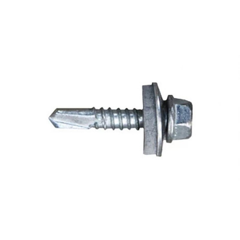 Scatola a viti CELO 7301 Zincato Ø 5,5 x 63 mm Con Rondella Esagonale Punta da trapano (250 Unità)