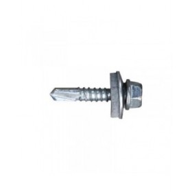 Scatola a viti CELO 7301 Zincato Ø 6,3 x 25 mm Con Rondella Esagonale Punta da trapano (500 Unità)