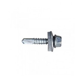 Scatola a viti CELO 7301 Zincato Ø 6,3 x 25 mm Con Rondella Esagonale Punta da trapano (200 Unità)