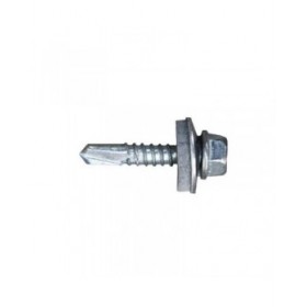 Scatola a viti CELO 7301 Zincato Ø 6,3 x 50 mm Con Rondella Esagonale Punta da trapano (250 Unità)
