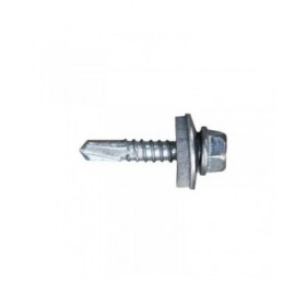 Scatola a viti CELO 7301 Zincato Ø 6,3 x 63 mm Con Rondella Esagonale Punta da trapano (250 Unità)