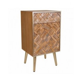 Comodino Alexandra House Living Marrone 35 x 71 x 40 cm