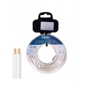 Cavo parallelo EDM 28756 Bianco 10 m Bobina Audio