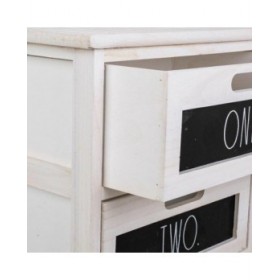 Cassettiera Alexandra House Living Bianco Legno di paulownia 29 x 58 x 40 cm