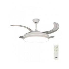 Ventilatore da Soffitto con Luce EDM 33831 Ross Bianco 36 W 4100 Lm