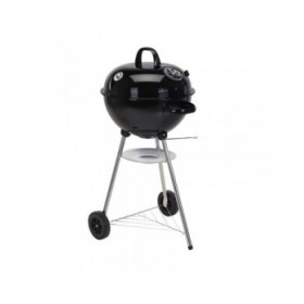 Barbecue a Carboni con Ruote Nero 47 x 90 cm Rotonda