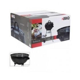 Barbecue a Carboni con Ruote Nero 47 x 90 cm Rotonda