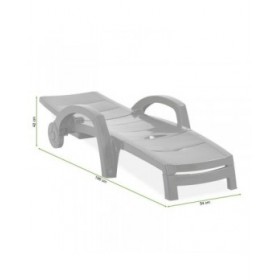 Lettino Shaf Ocean Antracite 100 x 74 x 42 cm