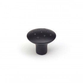 Pomo Rei e774g Rotondo Mat Nero Metallo 2 Unità (Ø 35 x 29 mm)