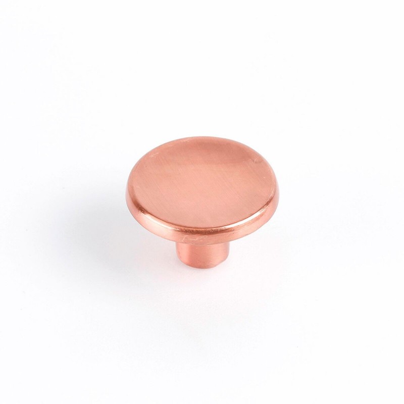 Pomo Rei 774 Rotondo Mat Metallo Oro rosa 2 Unità (Ø 35 x 23 mm)