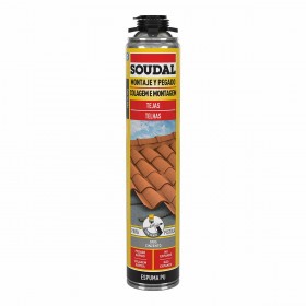 Schiuma Soudal Poliuretano Pistola Tetto Grigio 750 ml
