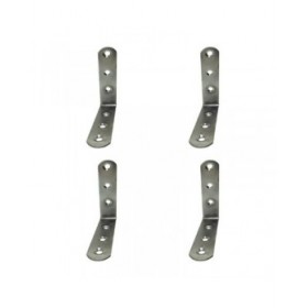 Staffa ad angolo EDM 86094 an24 Acciaio inossidabile 10 x 10 x 1,9 cm 4 Unità