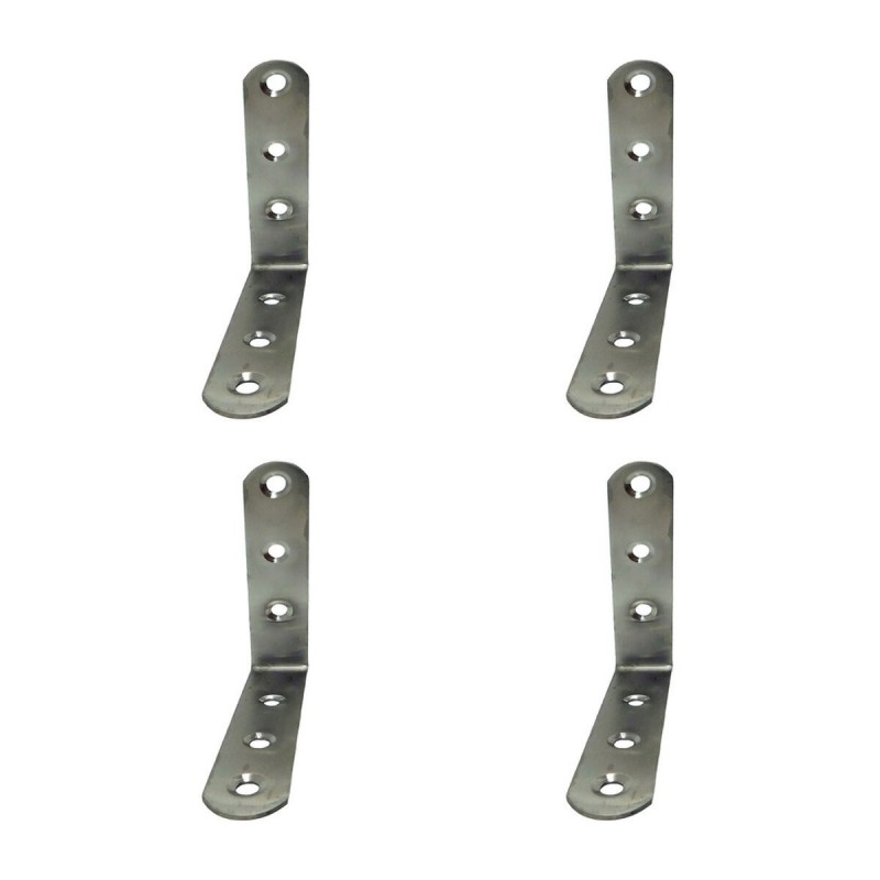 Staffa ad angolo EDM 86094 an24 Acciaio inossidabile 10 x 10 x 1,9 cm 4 Unità