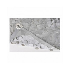 Tenda Parasole a Vela Rettangolare Faura Bianco Grigio 3 x 4 m Reversibile Mimetico