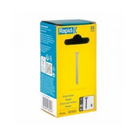 Chiodi Rapid 18ga 30 mm Zincato (2250 Unità)