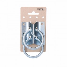 Parcheggio cani EDM 85244 Argentato 70 x 45 mm Distintivo Anelli (2 Unità)