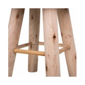 Sgabello Alexandra House Living Bordeaux Bambù Spugna Legno MDF 32 x 44 x 32 cm