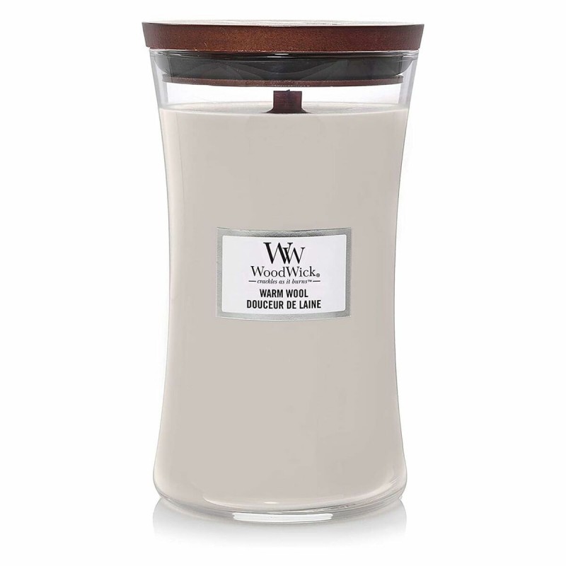 Candela Profumata Woodwick Warm Wool 610 g