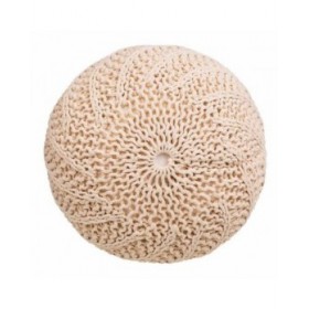 Puff Alexandra House Living Crema polistirene 45 x 30 x 45 cm