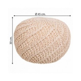 Puff Alexandra House Living Crema polistirene 45 x 30 x 45 cm