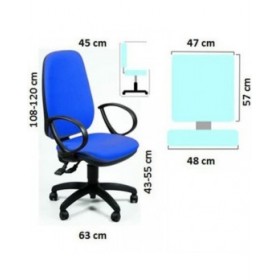 Sedia da Ufficio Unisit Sincro Tete Azzurro