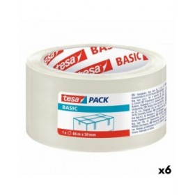 Nastro Adesivo TESA Imballaggio Trasparente 50 mm x 66 m (6 Unità)