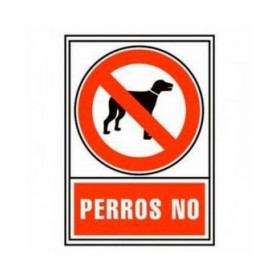 Insegna Archivo 2000 "PERROS NO" PVC 210 x 297 mm