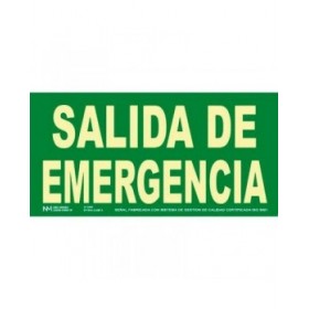 Insegna Archivo 2000 "SALIDA DE EMERGENCIA" PVC 32 x 16 cm