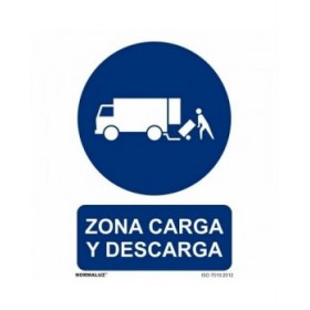 Insegna Archivo 2000 "ZONA CARGA Y DESCARGA" polipropilene 32 x 30 cm