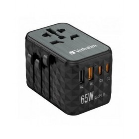 Adattatore universale Verbatim Nero Grigio 65 W