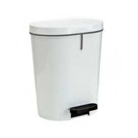 Cestino a pedale Denox Bianco Rettangolare 25 L