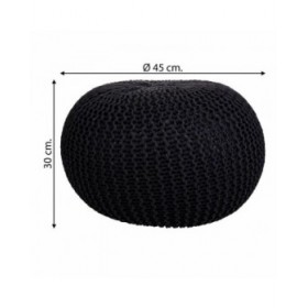 Puff Alexandra House Living Nero polistirene 45 x 30 x 45 cm