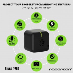 Repellente Radarcan Topi Scarafaggi 7,2 x 9,8 x 3,5 cm