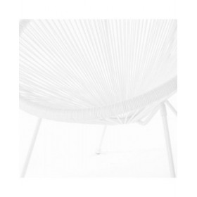 Poltrona da giardino Acapulco 73 x 80 x 85 cm Bianco Rattan