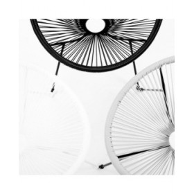 Poltrona da giardino Acapulco 73 x 80 x 85 cm Bianco Rattan