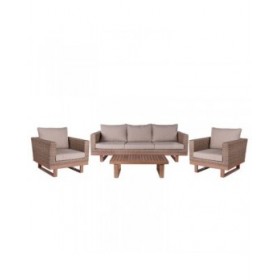 Divano da Giardino Patsy 220 x 89 x 64,50 cm Legno Rattan