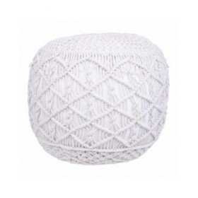 Puff Alexandra House Living Bianco polistirene 45 x 40 x 45 cm