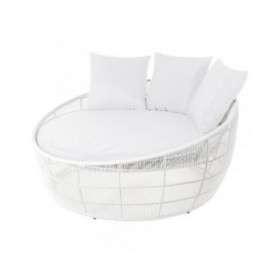 Lettino Dido 160 x 160 x 76 cm Rotondo Bianco