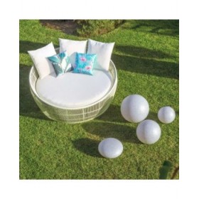 Lettino Dido 160 x 160 x 76 cm Rotondo Bianco