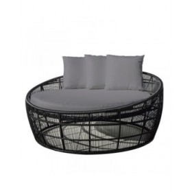 Lettino Dido 160 x 160 x 76 cm Rotondo Nero