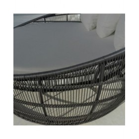 Lettino Dido 160 x 160 x 76 cm Rotondo Nero