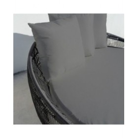 Lettino Dido 160 x 160 x 76 cm Rotondo Nero