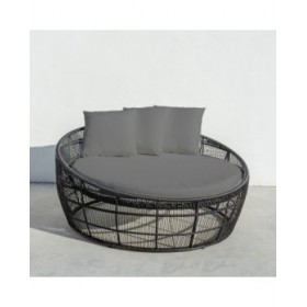 Lettino Dido 160 x 160 x 76 cm Rotondo Nero