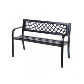 Panca Viko 115 x 51 x 74 cm Nero Acciaio Giardino