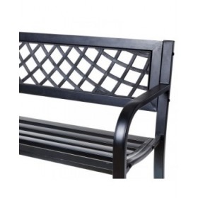 Panca Viko 115 x 51 x 74 cm Nero Acciaio Giardino