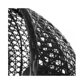 Sedia a Dondolo Dido 190 x 95 x 95 cm Nero Rattan
