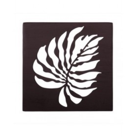 Quadro Foglia della pianta 29,85 x 2,5 x 29,85 cm Metallo Marrone